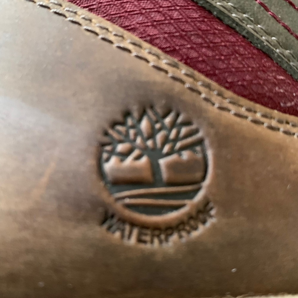 Timberland Norwood Mid Waterproof Hiking Boots Women's 9.5 Brown Leather 9505A - Picture 6 of 10